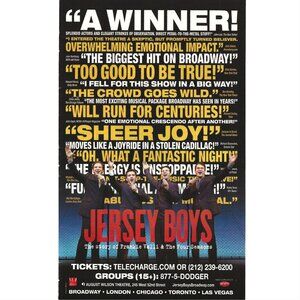 Jersey Boys Frankie Valli Four Seasons Advertisement 2000s Print Ad